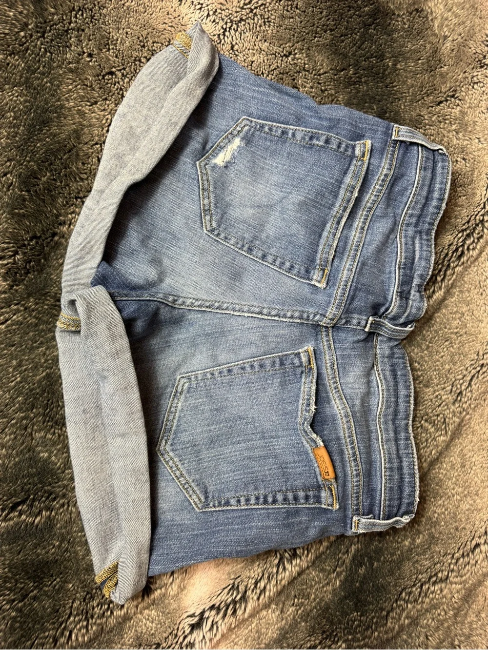 Joe's Jeans Light Wash Rolled Cuff Denim Shorts